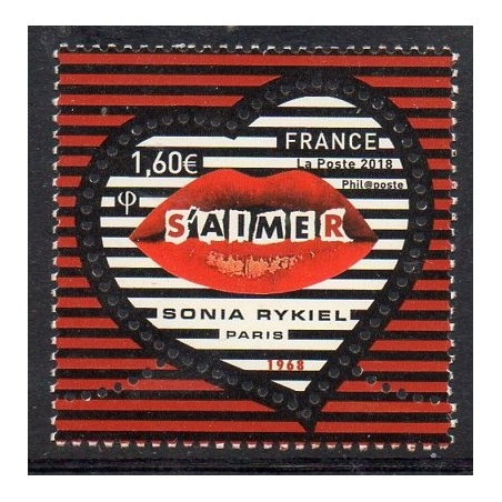 Timbre France Yvert No 5199 Saint Valentin, Coeur Sonai Rykiel