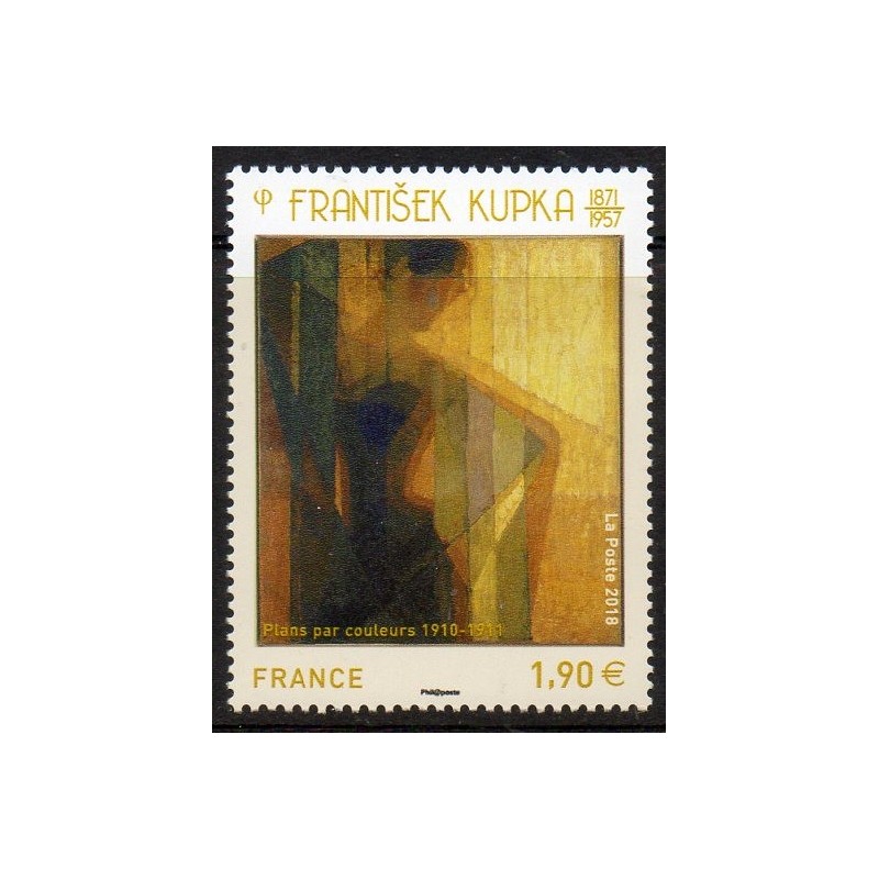 Timbre France Yvert No 5206 Frantisek Kupka, plans par couleurs neuf luxe **