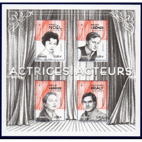 Bloc Feuillet France Yvert France F5174 Acteurs et Actrices de cinéma et théâtre neuf luxe **