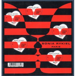 Bloc Feuillet France Yvert BF141 Coeur de Sonia Rykiel saint Valentin neuf luxe **