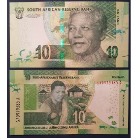 Afrique du sud Pick N°143, Billet de banque de 10 rand 2018 Mandela