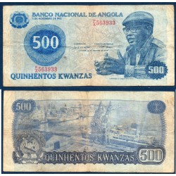 Angola Pick N°116, Billet de banque de 500 Kwansas 1979