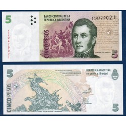 Argentine Pick N°353b, Billet de banque de 5 Pesos 2012
