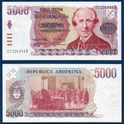 Argentine Pick N°318a, Billet de banque de 5000 Pesos 1974