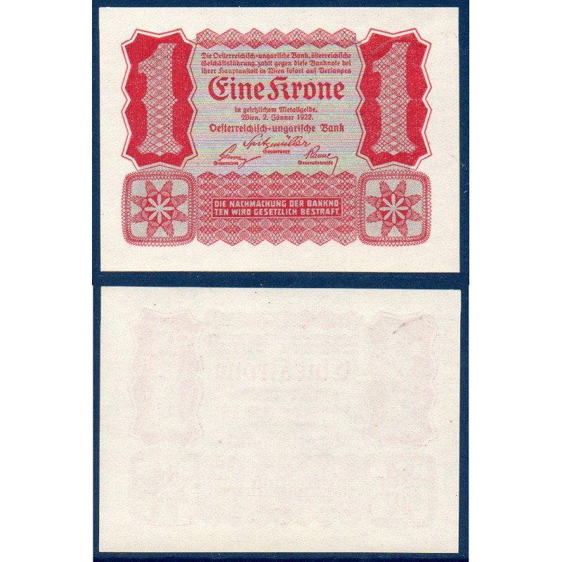 Autriche Pick N°73, Billet de banque de 1 Krone 1922