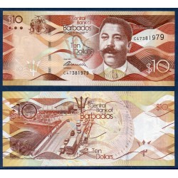 Barbade Pick N°75, Billet de banque de 10 dollars 2013