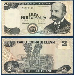 Bolivie Pick N°202b, Billet de banque de 2 bolivianos 1990