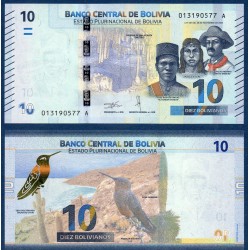 Bolivie Pick N°248, Billet de banque de 10 bolivianos 2018