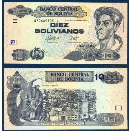 Bolivie P.243, Billet de 10 bolivianos 2015 Cecilio de Rojas