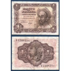 Espagne Pick N°139, Billet de banque de 1 peseta 1951
