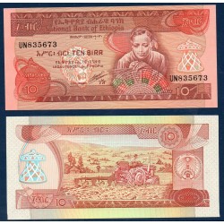 Ethiopie Pick N°43b, Billet de banque de 10 Birr 1991