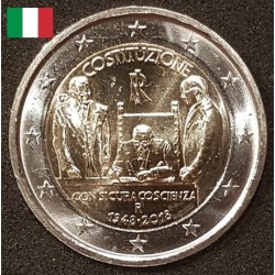 2 euros commémorative Italie 2018 Constitution Italienne piece de monnaie €