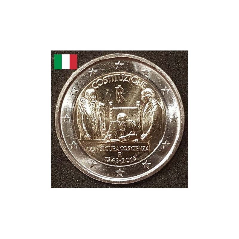 2 euros commémorative Italie 2018 Constitution Italienne piece de monnaie €