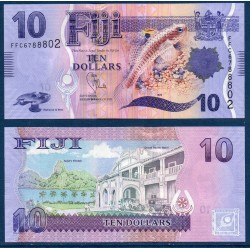 Fidji Pick N°116a, Billet de banque de 10 Dollars 2013