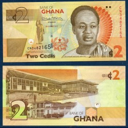 Ghana Pick N°37Anew, Billet de banque de 2 Cedis 2017