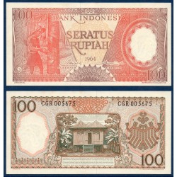 Indonésie Pick N°97, Billet de banque de 100 Rupiah 1964