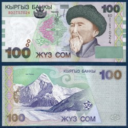 Kirghizistan Pick N°21 Billet de banque de 100 som 2002