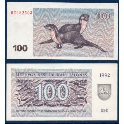 Lituanie Pick N°42, Billet de banque de 100 Talonas 1992