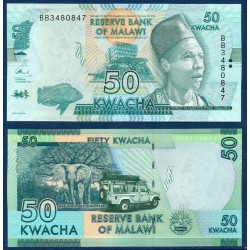Malawi Pick N°64c, Billet de banque de 50 kwacha 2016
