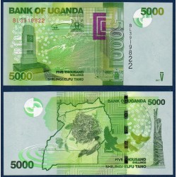 Ouganda Pick N°51e, Billet de banque de 5000 Shillings 2017
