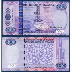Rwanda Pick N°36, Billet de banque de 2000 Francs 1972