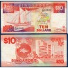 Singapour Pick N°20, Billet de banque de 10 Dollars 1988