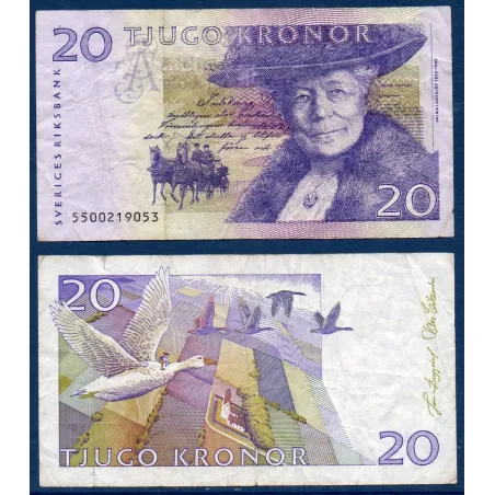 Suède Pick N°63b, TTB Billet de 20 Kronor 2003-2005 Selma Lagerlöf