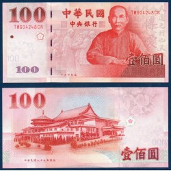 Taïwan Pick N°1991, Billet de banque de banque de 100 Yuan 2001