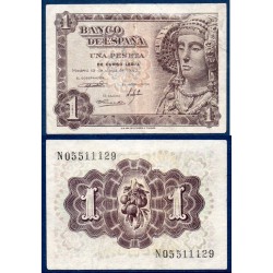 Espagne Pick N°135a, Billet de banque de 1 peseta 1943