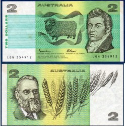 Australie P.43e, TTB Billet de 2 Dollars 1985 McArthur Farrer
