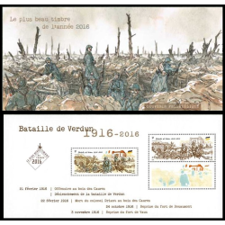 Bloc Souvenir 141 Yvert bataille de verdun Plus beau timbre 2016