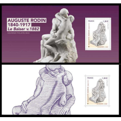Bloc Souvenir 137 Yvert Rodin, Le baiser