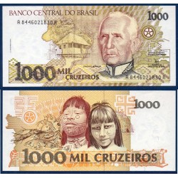 Bresil Pick N°231b, Billet de banque de 1000 Cruzeiros 1990