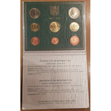 Coffret BU Vatican 2010 Benoit XVI pièces de monnaie