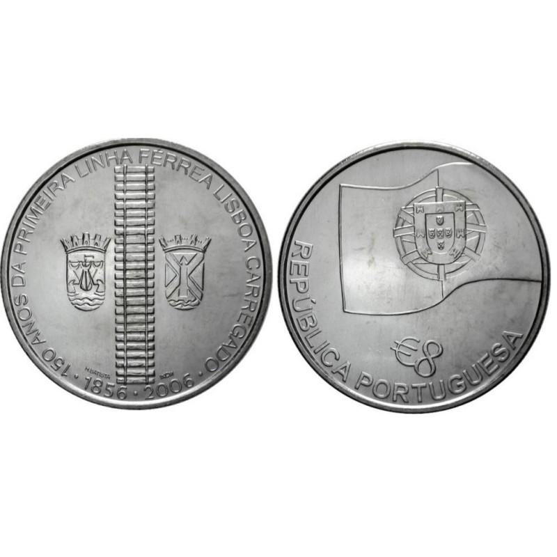 8 Euro Portugal 2006 - Chemin de Fer Lisbonne, 8€