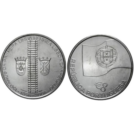 8 Euro Portugal 2006 - Chemin de Fer Lisbonne, 8€