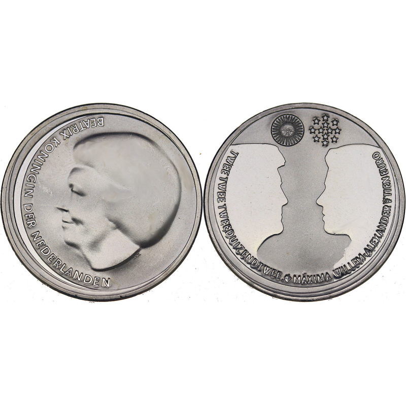 10 Euro Pays-Bas 2002 - Mariage Wilhelm et Maxima 10€