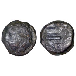 Sarmatie, Olbia Ae22 Cuivre (-240 à -220) Satire et Arc