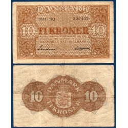 Danemark Pick N°45, TB Billet de banque de 10 Kroner 1944