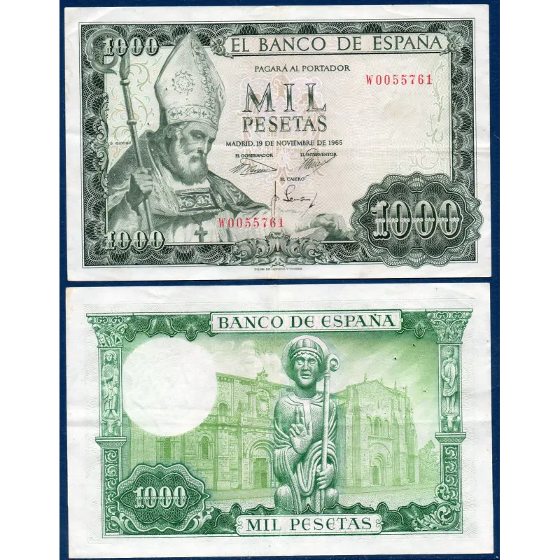 Espagne Pick N°151, Billet de banque de 1000 pesetas 1965 Espagne Pick N°151, Billet de banque de 1000 pesetas 1965