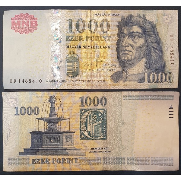 Hongrie Pick N°197b, Billet de banque de 1000 Forint 2010