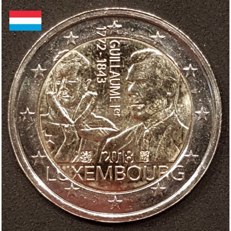 2 euros commémorative Luxembourg 2018 Guillaume 1er piece de monnaie €