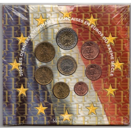 Coffret BU France 2000 piece de monnaie euro