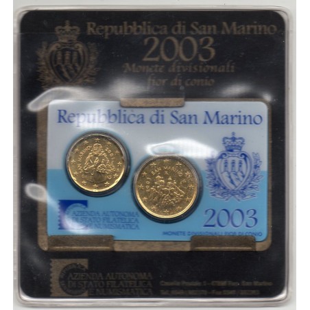 Minikit UNC Saint-Marin 2003 pièce de monnaie euros