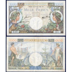 1000 Francs Commerce et industrie TTB+ 6.2.1941 Billet de la banque de France