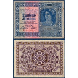Autriche Pick N°78, Billet de banque de 1000 Kronen 1922