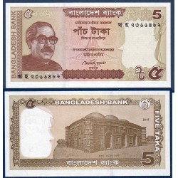 Bangladesh Pick N°53Ab, Billet de banque de 5 Taka 2015
