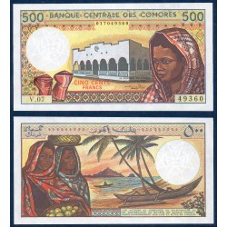 Comores Pick N°10b, Billet de banque de 500 Francs 1994