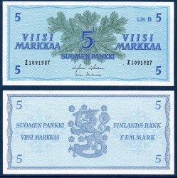 Finlande Pick N°106A, Billet de banque de 5 markkaa 1998