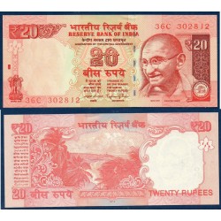 Inde Pick N°103g, Billet de banque de 20 Ruppes 2014